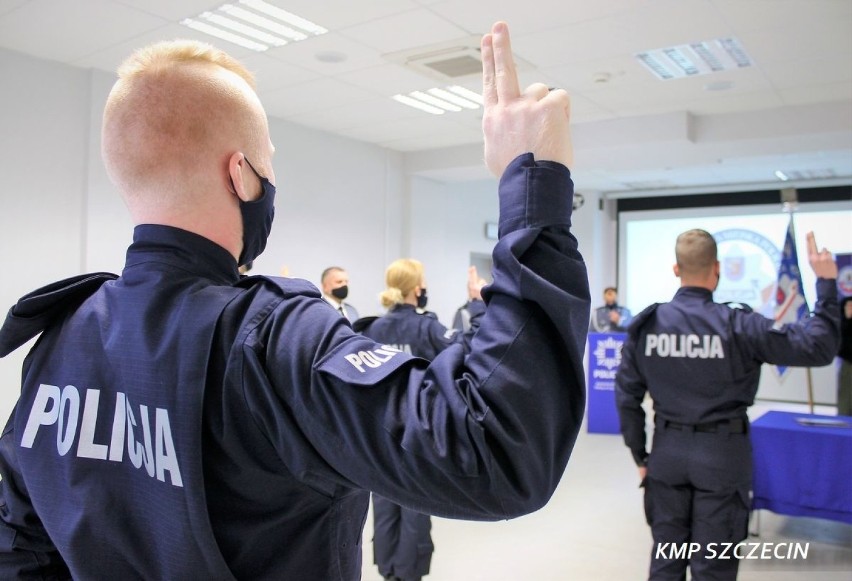 Nowi policjanci i policjantki w szczecińskiej policji