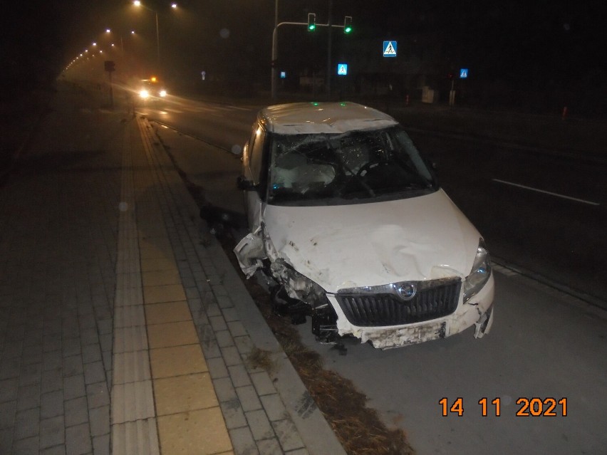 Wypadek na Toruńskiej we Włocławku. Kierowca pijany