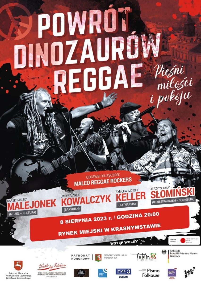 To będzie niecodzienny koncert w Krasnymstawie  największych gwiazd polskiej sceny reggae