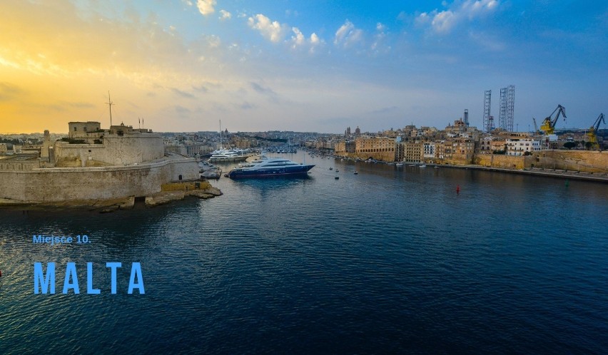 Malta znalazła się na 10. miejscu rankingu. Sporo zabytków,...
