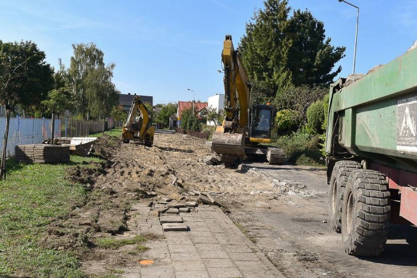 Powstańców Wielkopolskich w Lesznie podczas remontu