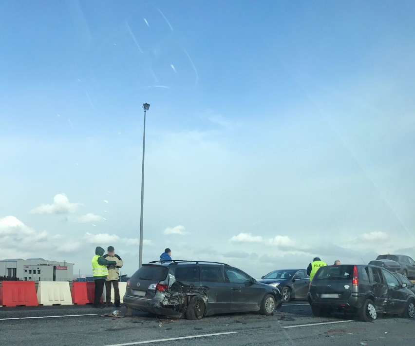 Wypadek na autostradzie A4 pod Gliwicami
