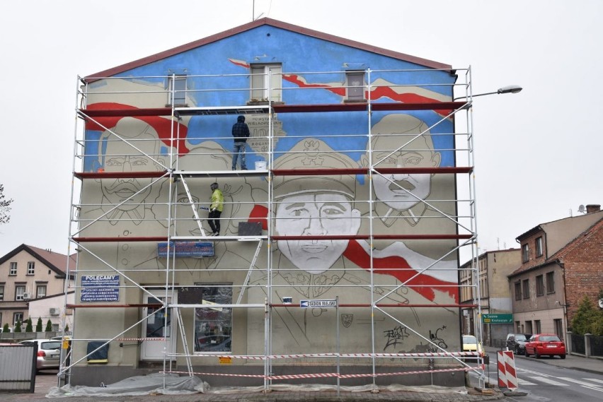 W Odolanowie powstał mural z okazji setnej rocznicy Odzyskania Niepodległości oraz setnej rocznicy wybuchu Powstania Wielkopolskiego