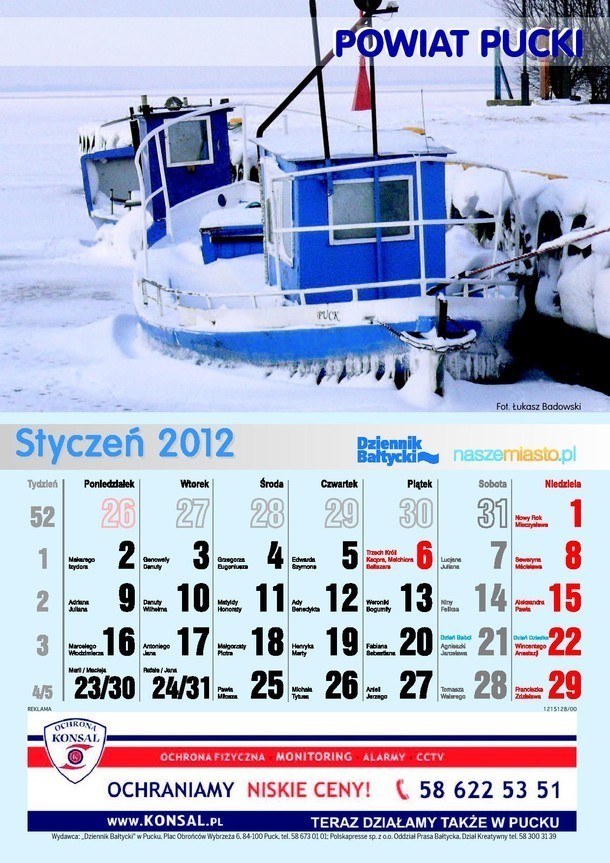 Kalendarz Dziennika Bałtyckiego - Echa Ziemi Puckiej na 2014 rok. Czekamy na Wasze zdjęcia