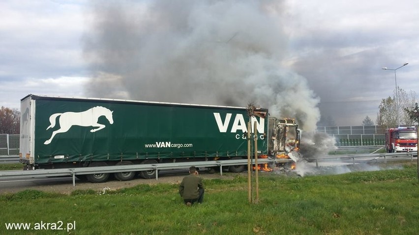 Pożar ciężarówki Bielsko