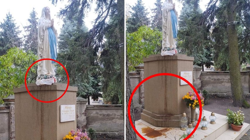 Figura Matki Boskiej w Damasławku oblana fekaliami. O sytuacji powiadomiono policję z Wągrowca 