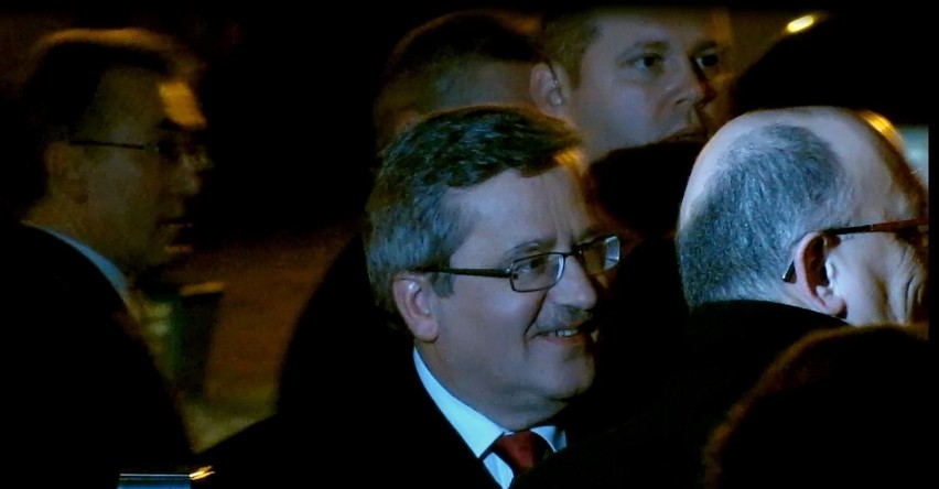 Powitanie prezydenta Bronisława Komorowskiego na Starym Mieście