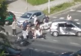 Zderzenie auta i motocykla w Lublinie. Dwie osoby są w szpitalu