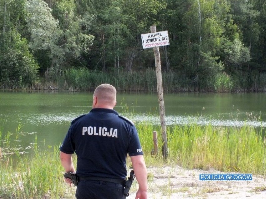 Głogów: Policjanci kontrolują dzikie kąpieliska 