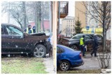 Kierowca BMW zjechał na chodnik i potrącił dwie osoby. Dramatyczne chwile na ulicy Żabiej w Białymstoku [ZDJĘCIA]