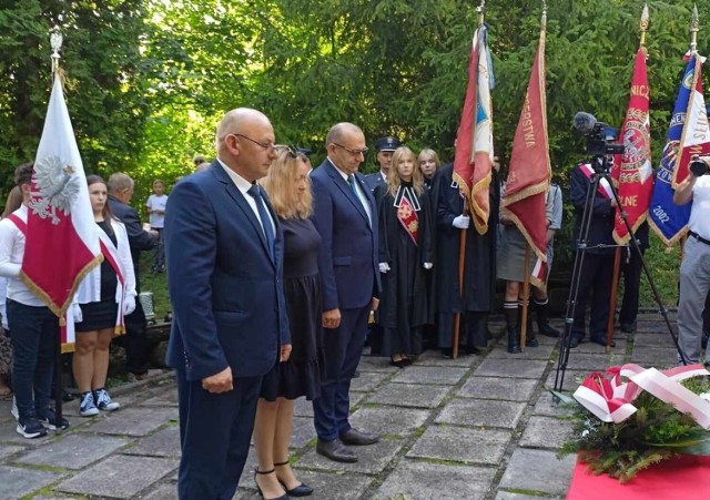 Obchody rocznicy wybuchu II wojny światowej w Pińczowie, 3 września 2023.