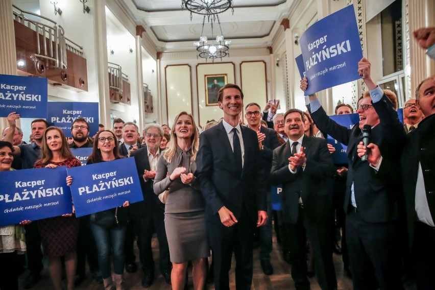 21.10.2018. Sztab wyborczy PiS. Kacper Płażyński - kandydat...