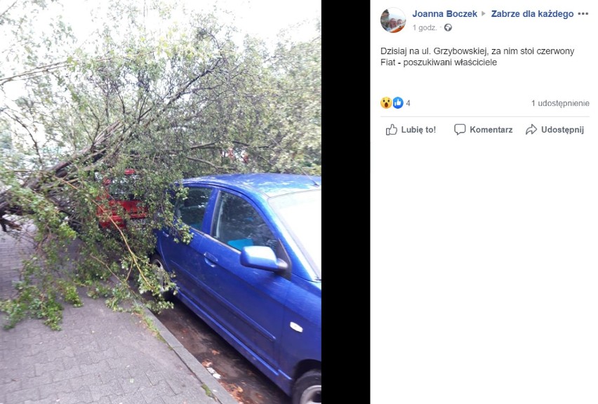 Potężne burze przeszły nocą przez woj. śląskie - ZOBACZ TE WYKRESY! Deszcz zalewał drogi, były interwencje strażaków