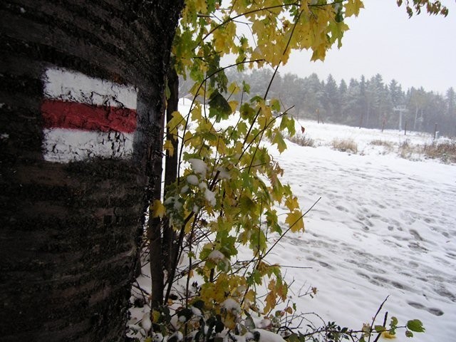 W Beskidach spadł śnieg, warunki na szlakach są trudne