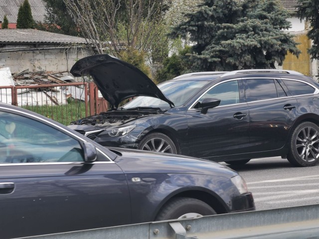 Wypadek na ulicy Sandomierskiej w Kielcach