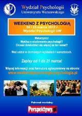 24-25 marca: &quot;Weekend z psychologią&quot; na UW