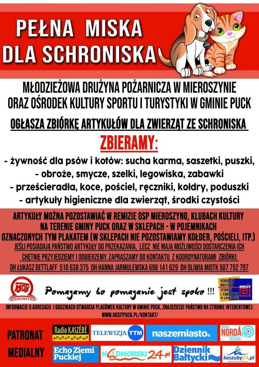 OSP Mieroszyno i OKSiT w gminie Puck pomagają zwierzętom ze...