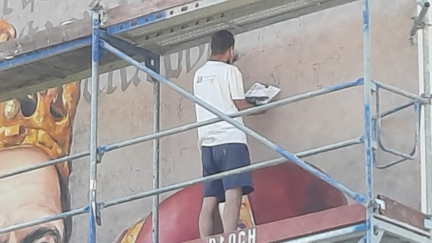 Kolejny mural powstaje w Kaliszu. Już widać pierwsze efekty