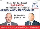 Kaczyński w Krotoszynie. PiS zaprasza na spotkanie