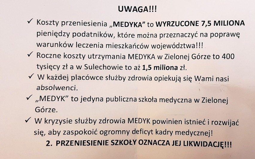 Protest przeciwko przeniesieniu CKZiU "Medyk" z Zielonej...