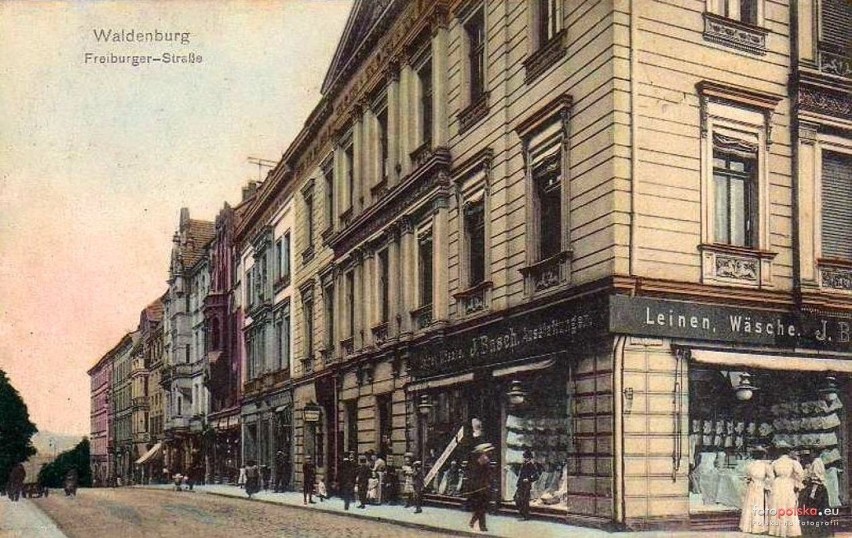 1907 , Freiburger-Strasse w Wałbrzychu (nieco szerszy widok...