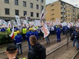 Górnicy z Turowa protestowali dziś w centrum Wrocławia [ZDJĘCIA]