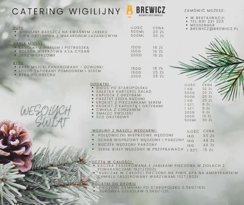 Świąteczne menu w Brewiczu