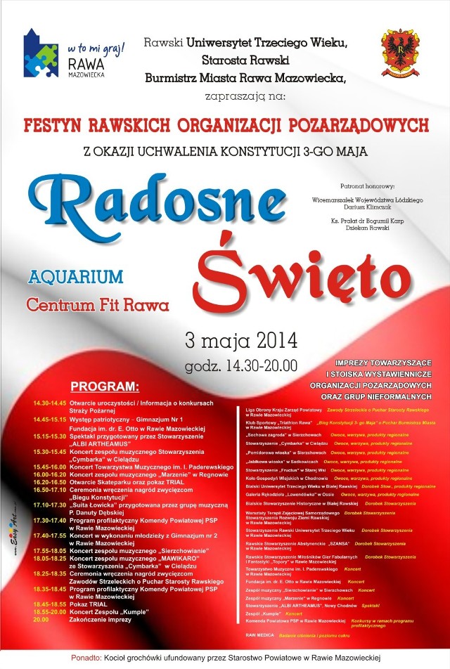 Program "Radosnego Święta" 3 maja 2014 Rawa Mazowiecka