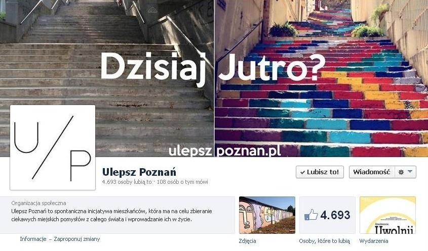 Poznań na Facebooku - niektóre profile chcą ulepszać miasto