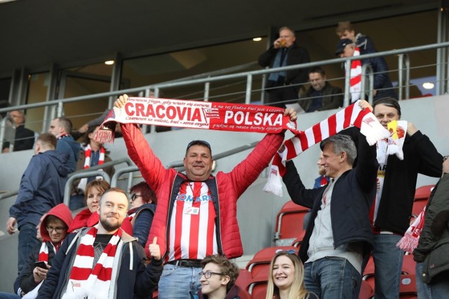 Kibice na meczu Cracovia - Korona Kielce