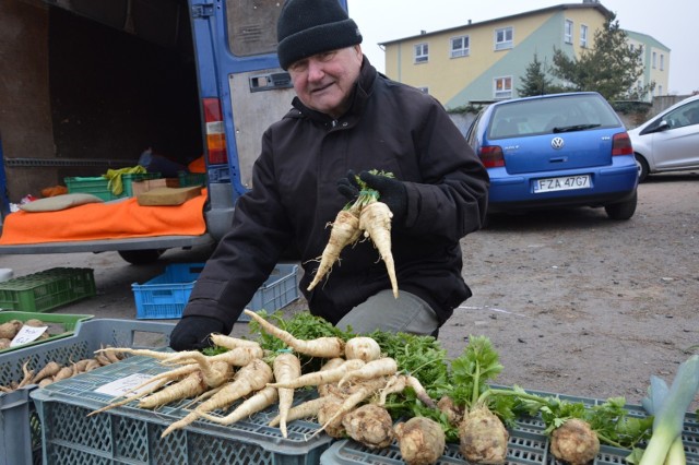Zdzisław Trojanowski z Lubanic handluje warzywami z własnych upraw