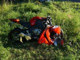 Wypadek motocyklisty w Porażynie [FOTO]