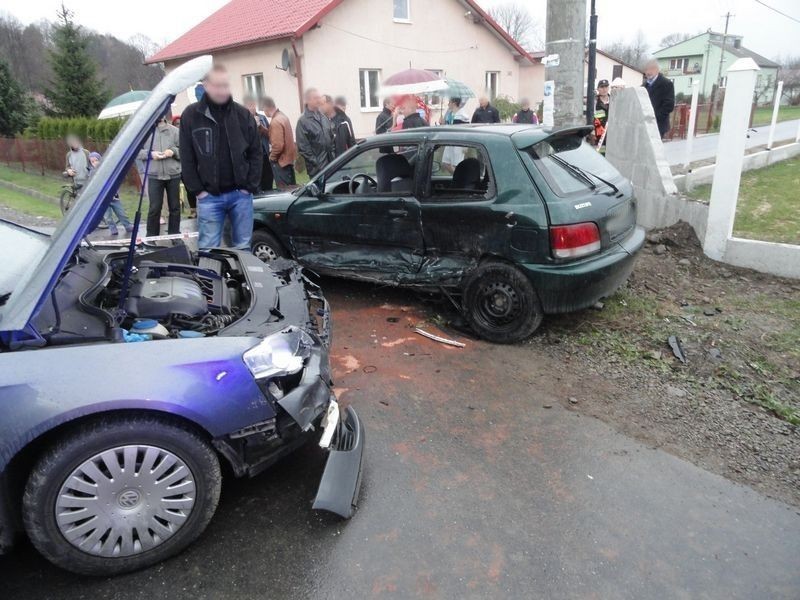 Wypadek w Stróżach.