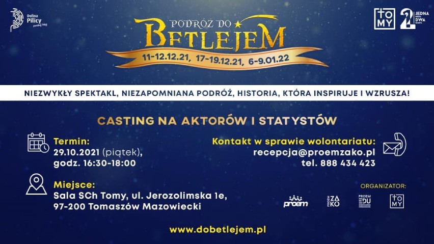 Podróż do Betlejem 2021. Casting w Tomaszowie i zbiórka rekwizytów do spektaklu [ZDJĘCIA]