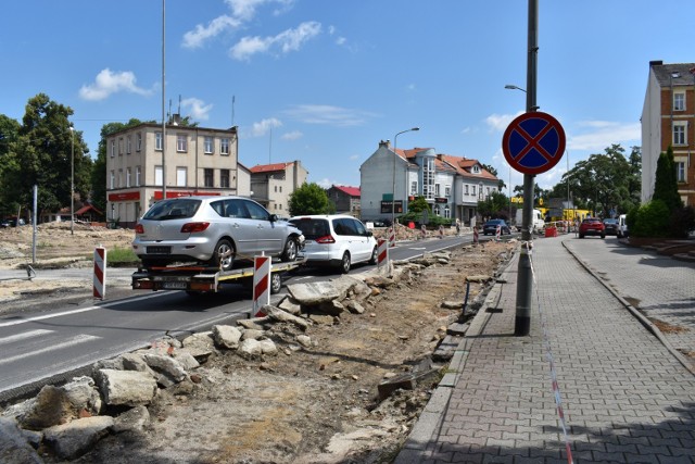 Przebudowa skrzyżowania głównego w Gubinie.