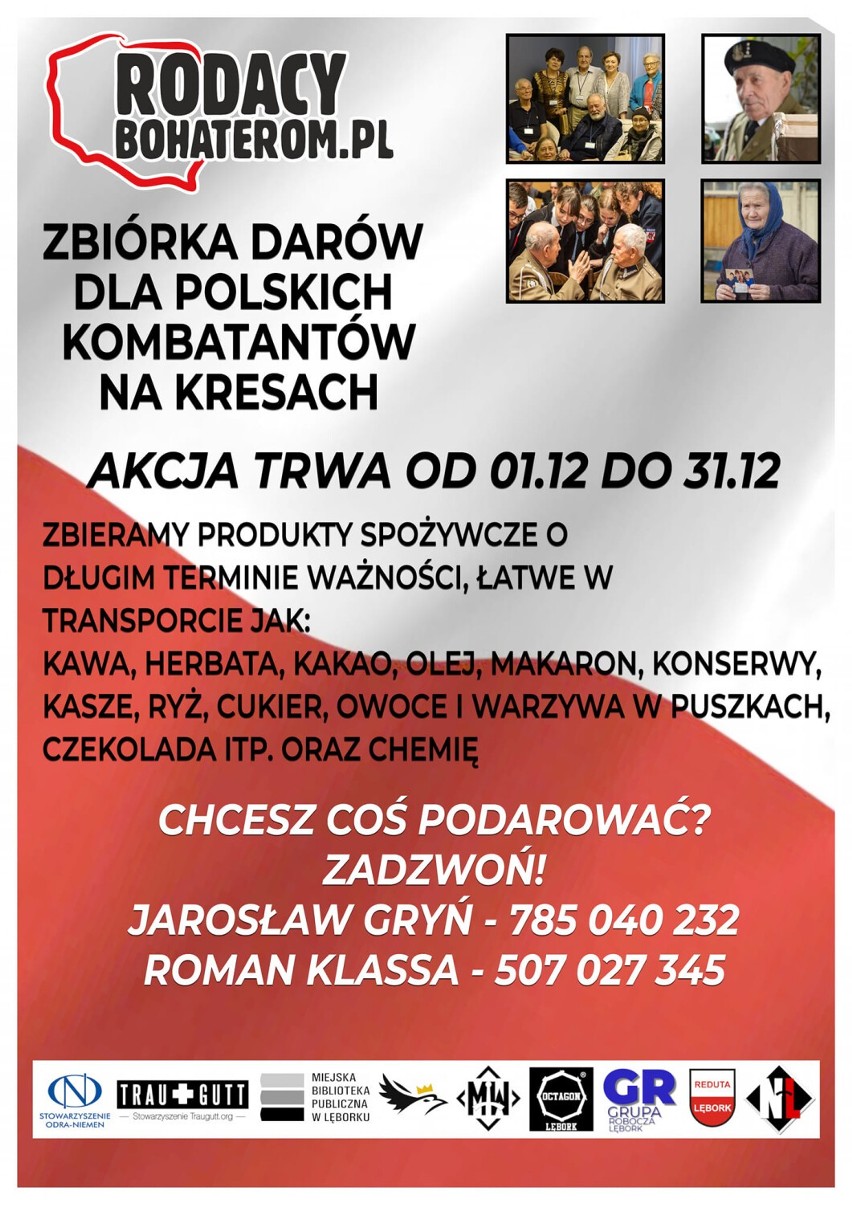 W Lęborku ruszyła akcja zbiórki darów dla polskich kombatantów na Kresach "Rodacy Bohaterom"