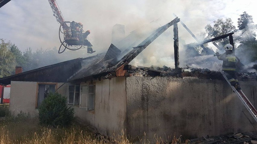 Pożar domu w Rożennie pod Kaliszem