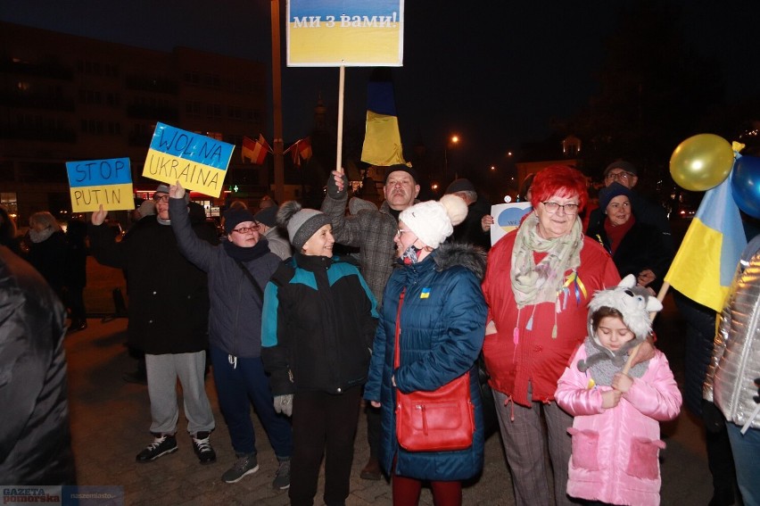 Manifestacja "Włocławek solidarny z Ukrainą", 28 lutego 2022...