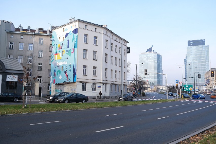 Ochota jak ze snów. Mural przy ul. Raszyńskiej