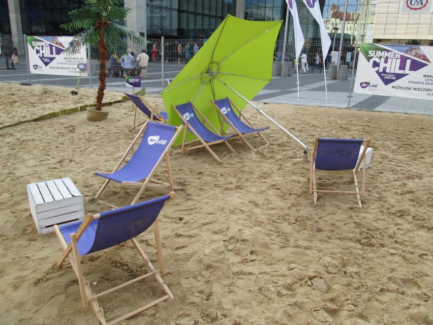 Plaża Summer Chill przed Galerią Katowicką
