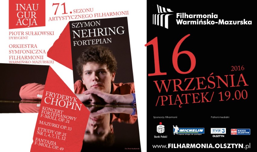 Koncerty Inaugurujące 71.sezon artystyczny 2016/2017 w Warmińsko- Mazurskiej Filharmonii
