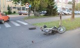 Stargard: Wypadek na ul. Szczecińskiej. Ranny motocyklista [ZDJĘCIE aktl.]