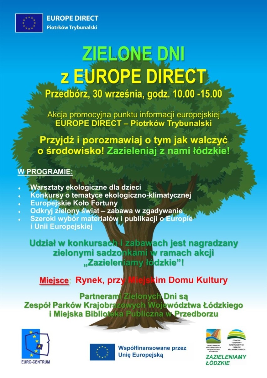 Zielone Dni z Europe Direct w Przedborzu. Akcja „Zazieleniamy Łódzkie”