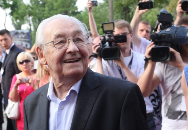 Andrzej Wajda podczas jednego z festiwali filmowych w Gdyni