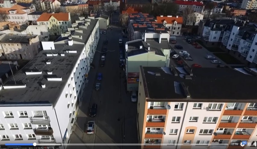 Ulice Lęborka w czasie koronawirusa. Film wykonany z drona [ZDJĘCIA,WIDEO]