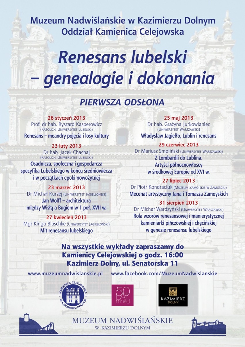 Program wykładów pt. "Renesans lubelski – genealogie i...