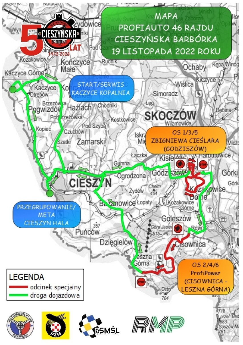 46. Cieszyńska Barbórka, mapa