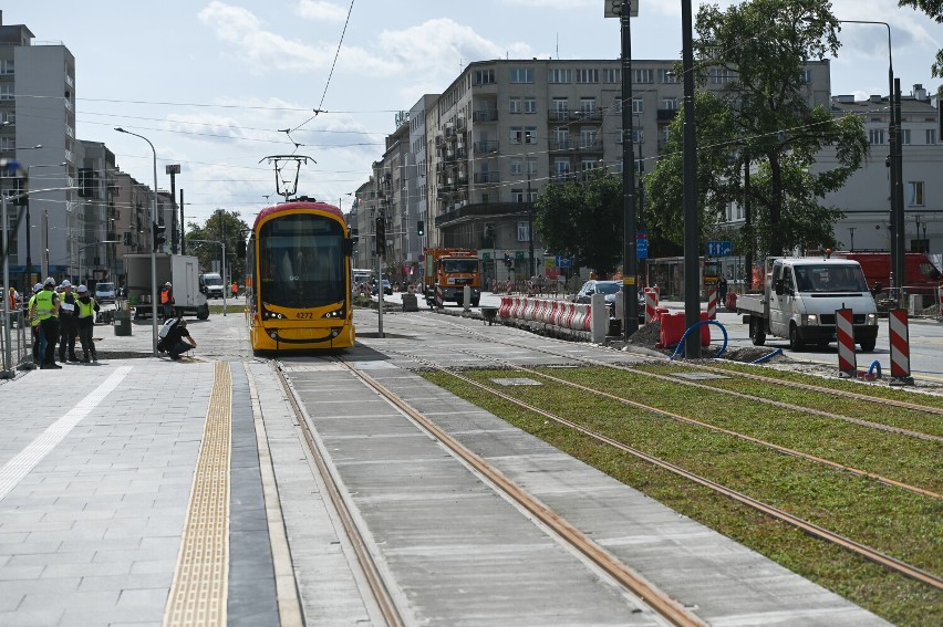 Trasa tramwajowa na Puławskiej po przebudowie