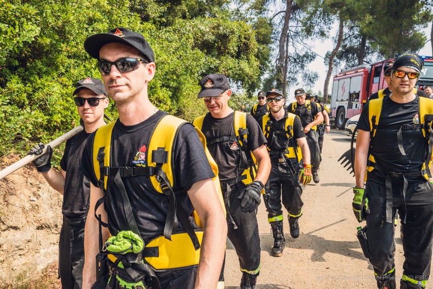 W walce z pożarami Grekom pomagał 10 funkcjonariuszy Komendy Powiatowej PSP w Pleszewie