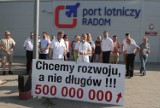 Radom. Pikieta przeciwko projektowi rozbudowy lotniska na Sadkowie